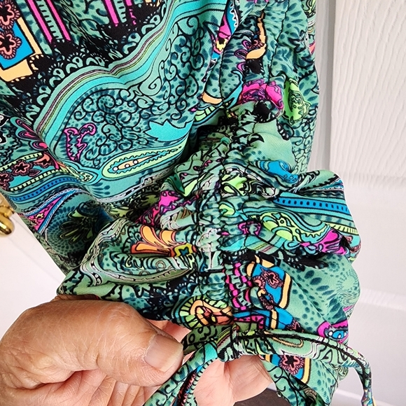 BIKINI VILLAGE Vibrant PAISLEY PRINT Bathing Suit SIZE MED - Picture 4 of 4